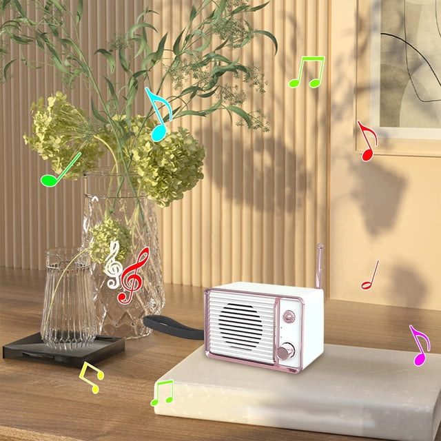Birdeem Haut-Parleurs Bluetooth Sans Fil, Haut-Parleurs Bluetooth Portables, Audio Bluetooth Sans Fil Dw01 Extérieur Portable Style Rétro Créatif Cadeau Émotionnel Télé Haut-Parleur Bluetooth Sans Fil