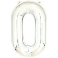 thumbnail image 1 of 2 Pcs 42 Inch Silver Number 1 Foil Balloons by HTOOQ ,Number Balloons for Silver Party Decorations Silver Number 0, 1 of 1