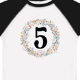 thumbnail image 4 of Inktastic 5th Birthday Flowered Wreath 5 Year Old Girl Girls Toddler T-Shirt, 4 of 5