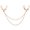 Gold, variant on Fashion Fringe Chain Antler Brooch accessories Unique Lapel Pin Badge Men' Shirt Collar Pins Luxulry Jewelry Brooches