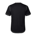 thumbnail image 2 of Hanerdun Men Button-Up T-Shirts Male Casual Tops Crew Neck Blouse Black S, 2 of 5