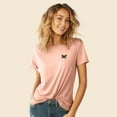 thumbnail image 4 of Dalix Butterfly Embroidered Cotton Relaxed Fit Short Sleeve Crewneck Tee Shirt Women in Terracotta M Medium, 4 of 5