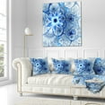 thumbnail image 3 of Designart Dark Blue Flower Pattern Design - Floral Throw Pillow - 18x18, 3 of 5