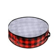 thumbnail image 2 of Home Textile Storage,Storage Casechristmas Wreath Storage Bags 2 Pack With View Window 24"X24"X8" & 30"X30"X8" Pe+Pvc Plaid Design For Holiday Decor & Organization, 2 of 7