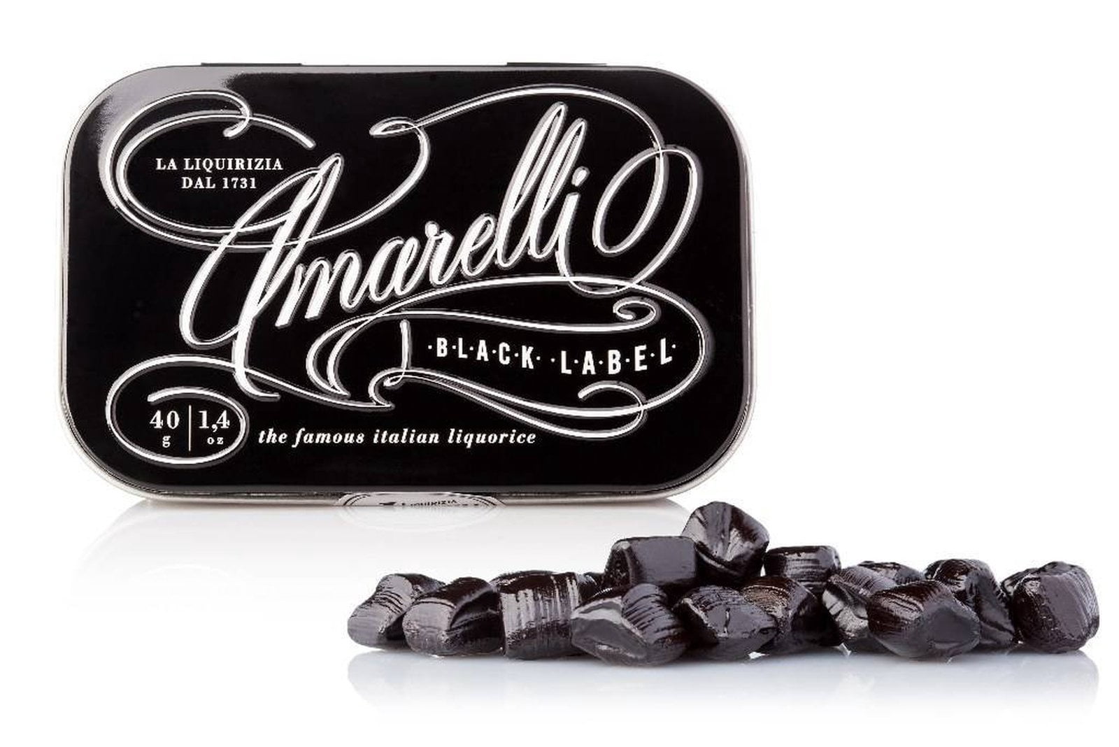 Amarelli Pure Liquorice Extract Black Label 40g Pack of 2