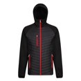 thumbnail image 1 of Regatta - Chaqueta Híbrida Navigate Acolchada para Hombre (Negro, Rojo Clásico), 1 of 2