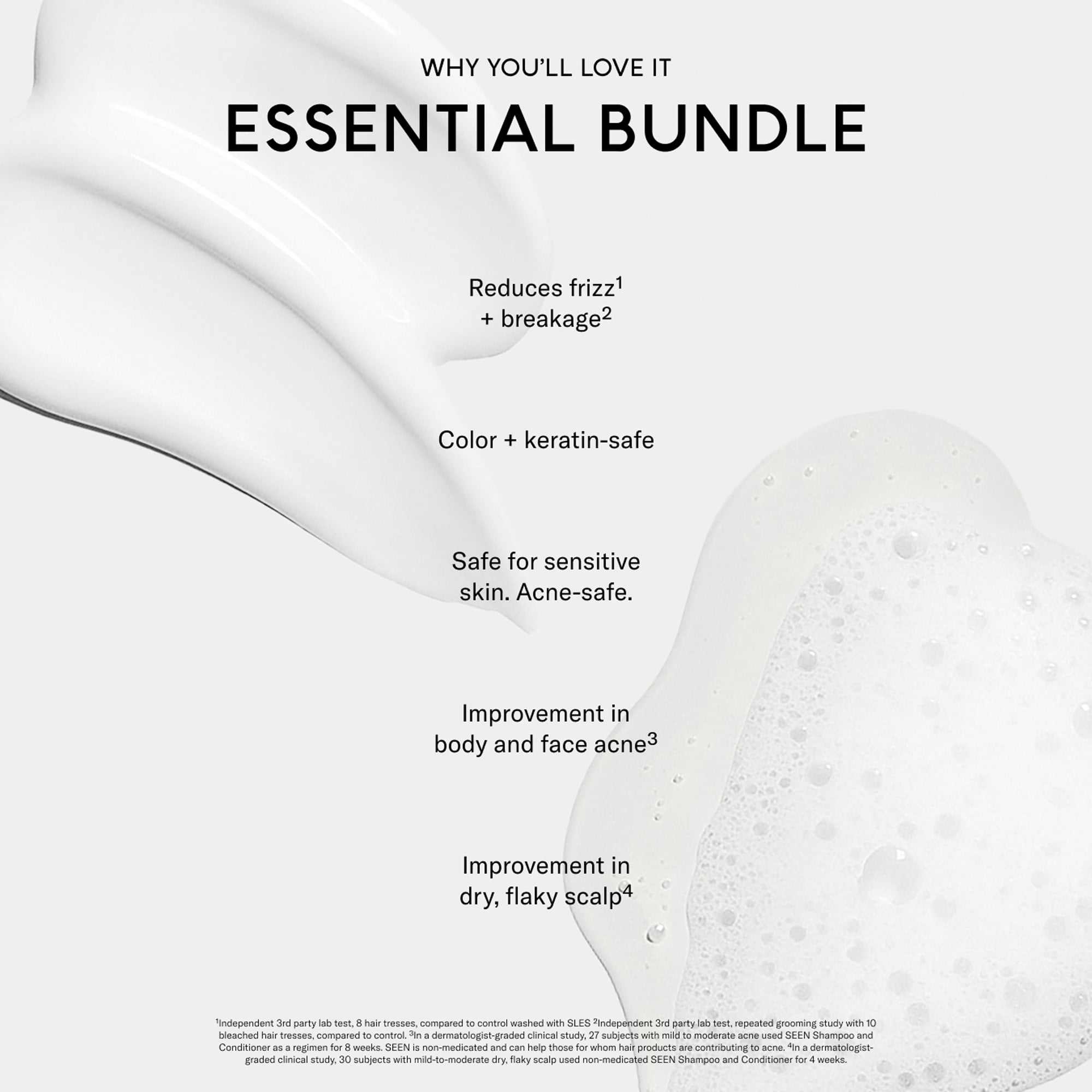 SEEN Shampoo & Conditioner Bundle, Fragrance-Free - Non-Comedogenic Hair Care Set, Dermatologist-Developed, Safe for Sensitive, Eczema & Acne-Prone Skin - 2-8.6 fl oz