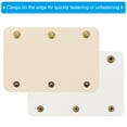 thumbnail image 4 of Unique Bargains Emballage de Poignée de Bagage 2 Pack PU Sac à Main Poignée Identificateur de Couverture avec Fermoir pour Valise, Beige, 4 of 5