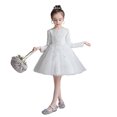 thumbnail image 2 of Esaierr Kids Toddler Baby Girls Long Sleeve Dress Wedding Dress 3-12T Mother of the Bride Dresses Flower Girl Dress Formal Dresses for Women Wedding Guest, 2 of 7