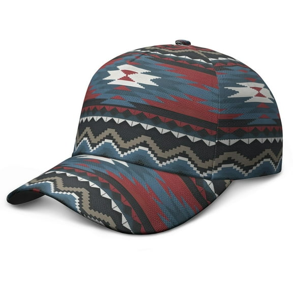 Ethnic Pattern Trucker Hat – Bohemian Adjustable Cap for Men Women, Retro Vintage Dad Hat Style, Comfortable Fit, Fade-Resistant, Gift for Outdoor Lovers