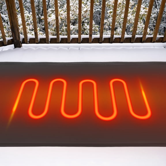 Heated Snow Melting Mats, 10ft x 13in Heated Outdoor Mats for Walkways, No-Slip Electric Snow Melting Mats for Stairs, Driveways, Walkways, Decks, Sidewalks