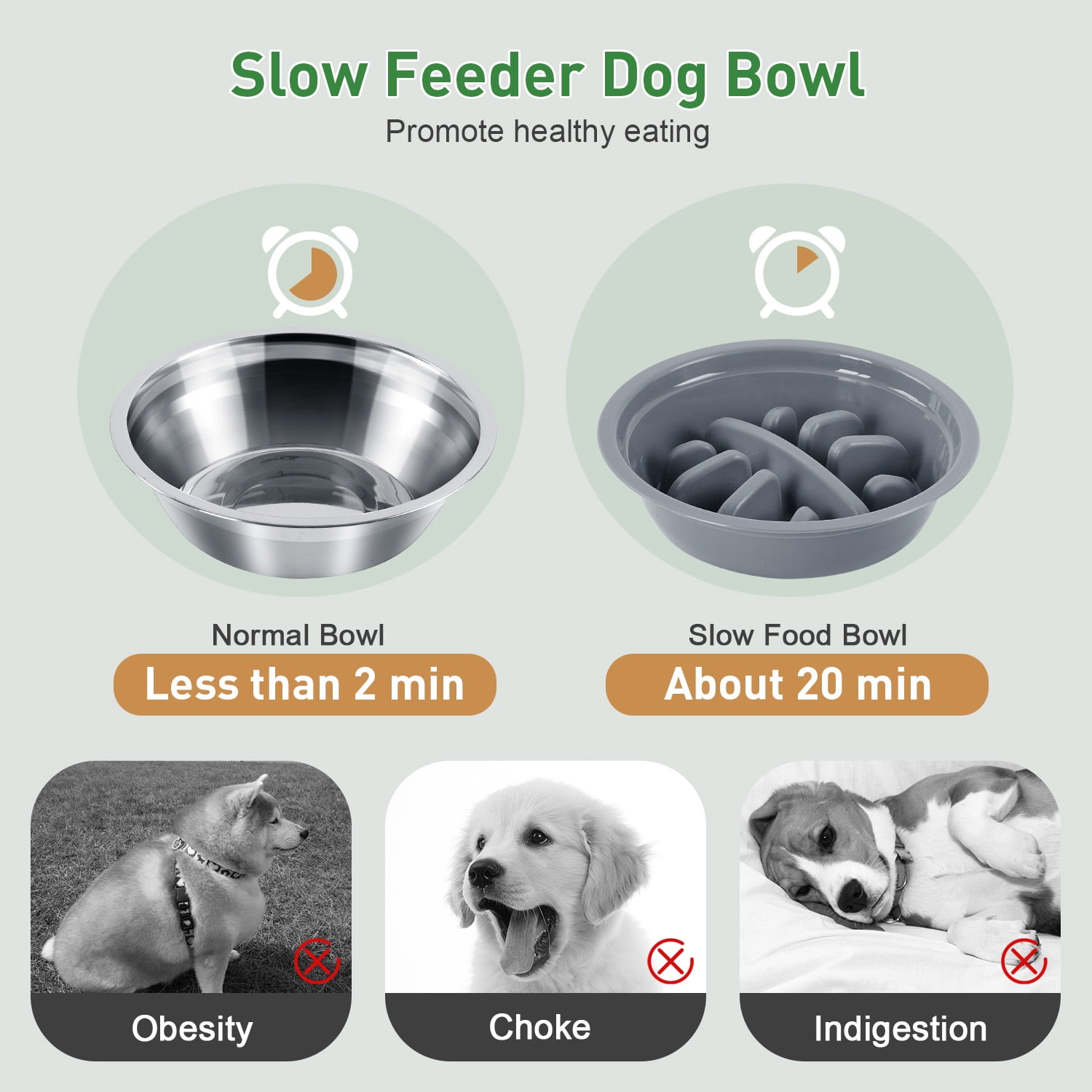 MOONORAH Elevated Dog Bowls, 2 in 1 Adjustable Raised Dog Bowl Stand with Stainless Steel Dogs Food Bowl & Slow Feeder Dog Bowls, 5 Heights for Small Medium Large Dogs Pets with Non-Slip Feet