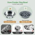 thumbnail image 4 of MOONORAH Elevated Dog Bowls, 2 in 1 Adjustable Raised Dog Bowl Stand with Stainless Steel Dogs Food Bowl & Slow Feeder Dog Bowls, 5 Heights for Small Medium Large Dogs Pets with Non-Slip Feet, 4 of 10