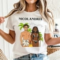 thumbnail image 2 of Unisex Nicolandria Couple Cartoon Art Love Island USA 2025 Graphic T-Shirt, Sizes S-5XL, Tbun Men's And Women's Graphic Tee 100% Cotton by TBun, Full Sizes S-5XL, 2 of 5