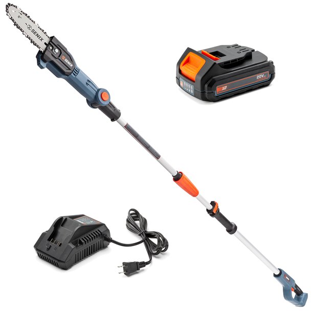 SENIX 8" 20V Max Cordless Electric Pole Saw Tool with Battery and
