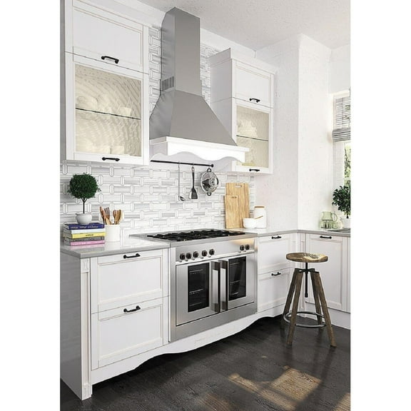 Apollo Tile   5 pack Gray 9.7-in. x 12-in. Bricks Polished Marble Mosaic Tile (4.04 Sq ft/case)