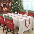thumbnail image 4 of Christmas Chair Covers Set of 4 Frohe Weihnachten Green Leaf Xmas Ball Snow Red Chair Back Covers Stretch Removable Washable Slipcovers Protector for Dining Room Kitchen Party Decor, 4 of 5