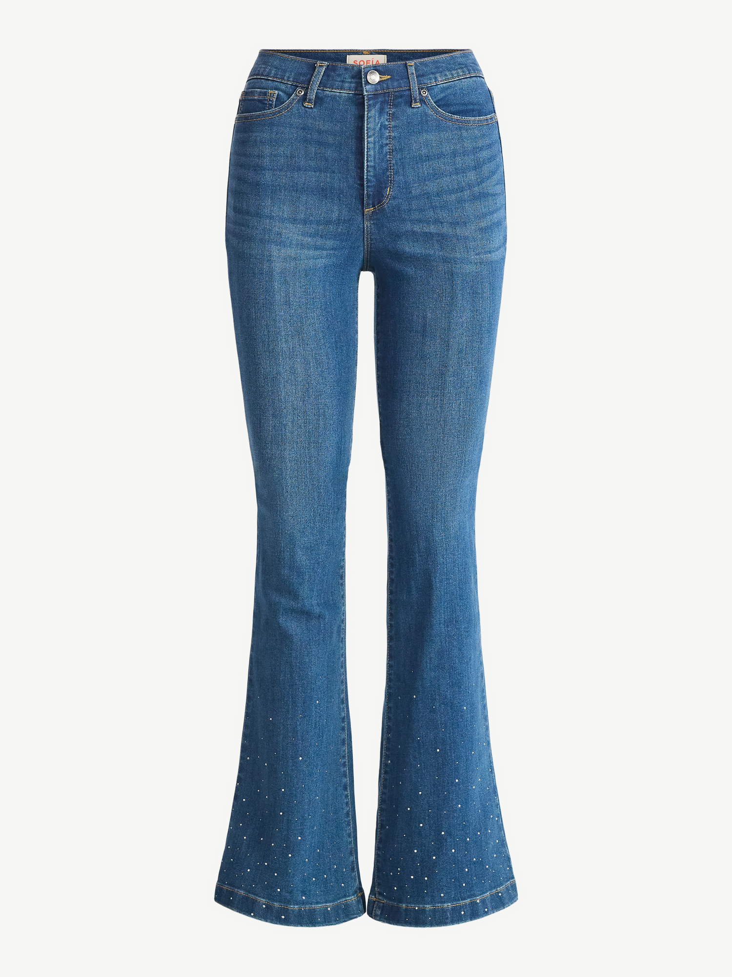 Sofia by Sofia Vergara Women's and Women's Plus Melisa Flare High Rise Jeans, 30.5", 32.5" and 34.5" Inseams, Sizes 0-28