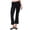 Black, variant on Women's Fold Over Waist Cropped Flare Pants High Waisted Leggings Casual Stretchy Loose Relaxed Fit Daily Yoga Trousers