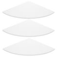 thumbnail image 1 of 3 Pcs Étagères d'Angle Murales en Forme d'Éventail Triangle Supports de Rangement d'Angle Muraux, 1 of 5
