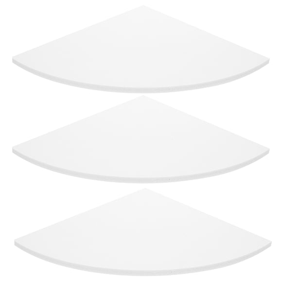 Living Room Corner Shelves White 3Pcs 8.7x12.2in