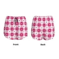 thumbnail image 5 of Xecao's Plaid Heart for a double-layer running short for women, perfect for gym, tennis, and more, featuring a convenient pocket., 5 of 9