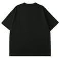 thumbnail image 4 of Pxiakgy t shirts for men Mens Summer Solid Color Fabric Simple Casual T Shirt with Round Neck And Short Sleeves mens t shirts mens tops Black + XXL, 4 of 4
