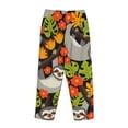 thumbnail image 5 of Fotbe Sloth on the Branch Women's Pajama Pants,Sleepwear Pants,Pj Bottoms Drawstring And Pockets-Large, 5 of 9