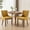 Golden, variant on Ultra Side Dining Chair (2pcs) - Gray Fabric With Solid Wood Legs & Stylish Bronze Nail Head (2) Robust Firm Distinctive