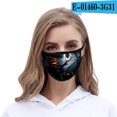 thumbnail image 1 of Máscaras de Halloween de la vida de los hombres y de las mujeres de la tela de poliéster de la impresión digital 3d (paquete de 5) Feliz Sencillez, 1 of 1
