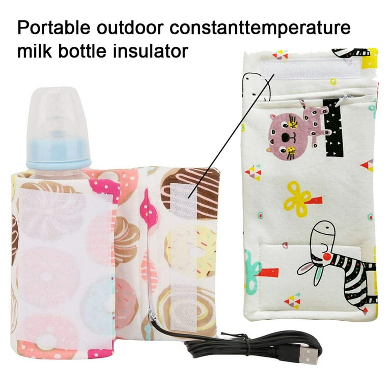 Baby Bottle Milk Warmer Thermostat Travel Heater Bag Pouch Portable Feeding  USB