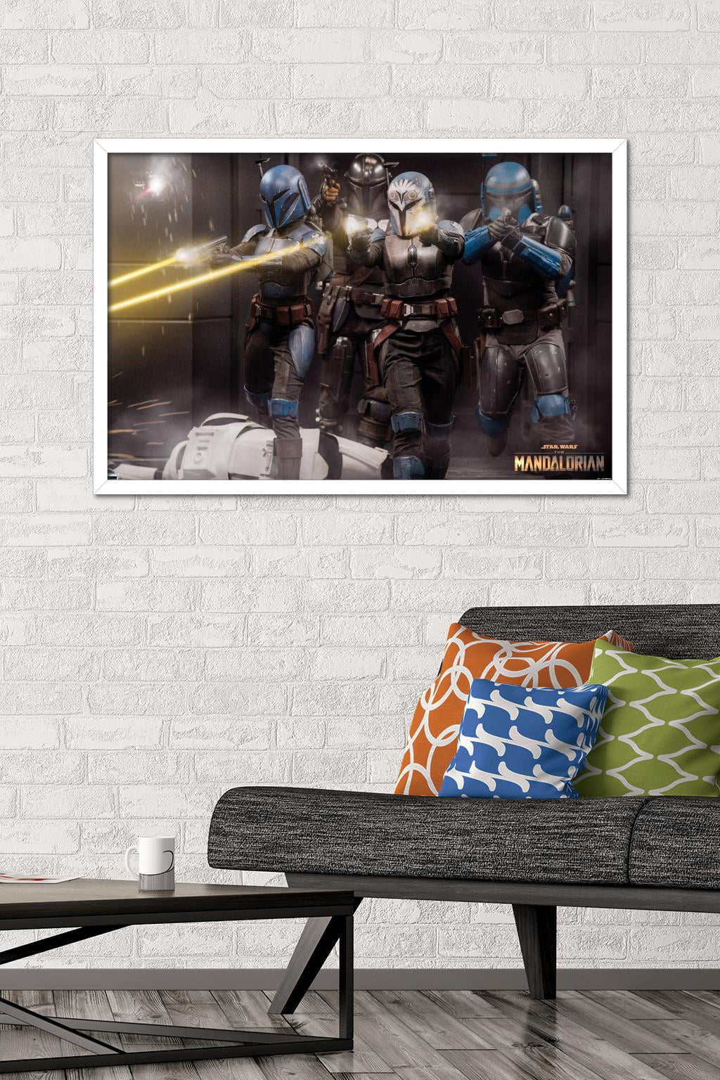 Star Wars: The Mandalorian Season 2 - Battle Group Wall Poster, 22.375" x 34", Framed