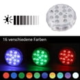 thumbnail image 6 of 4 Pcs Pool Lighting Underwater Magnetic Waterproof Underwater Light 13 LEDs RGB Colour Changing Underwater LED with RF Remote Control for Vase Base, Pond, Aquarium, Interior Decoration, 6 of 9