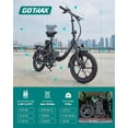 thumbnail image 7 of GOTRAX NEPHELE 16" Folding Electric Bike for Adults, 350W/36V/ 15.5Mph & 25Mile Commuting Adult E-bike, Black, 7 of 7