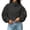 Black, variant on Women's Polka Dot Quilted Jacket with Pockets, Long Sleeve Stand Collar Zip Up Bomber Jacket, Sizes S-2XL