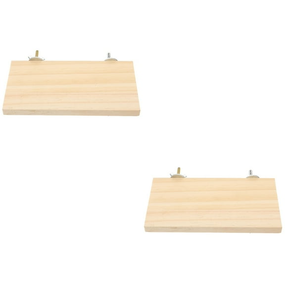 2pcs Bird Perch Platform Flat Wooden Perch Platform for Parrot Parakeet Cockatiel Bird Cage Accessory