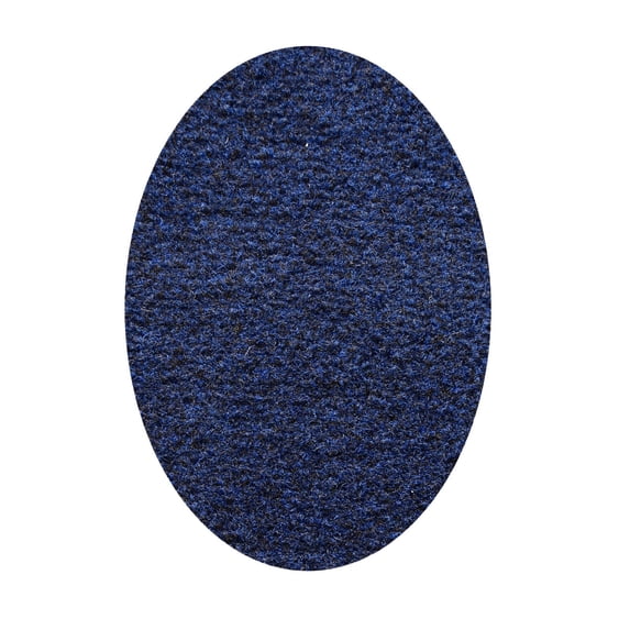 Indoor/Outdoor Area Rug with Rubber Marine Backing for Patio, Porch, Deck, Boat, Basement or Garage with Premium Bound Polyester Edges Navy 10 'X13' Oval