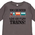 thumbnail image 4 of Inktastic Toy Train Never Have Too Many Trains Boys or Girls Long Sleeve Toddler T-Shirt, 4 of 5