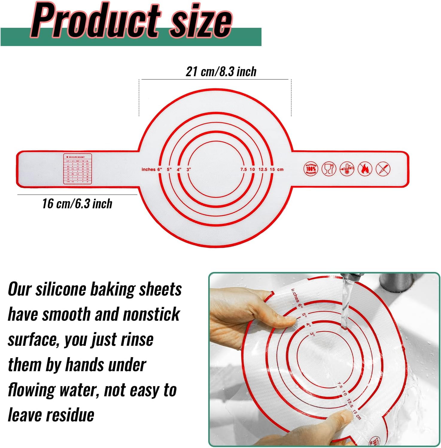 2 Pcs Silicone Bread Sling Reusable Heat Resistant Baking Mat For Dutch
