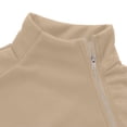 thumbnail image 3 of Women Casual Solid Blouse Long Sleeve Pullover Turtleneck Zipper Sweatshirt Tops Womens Oversized Long Sleeve Top 2XL, 3 of 9