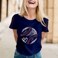 thumbnail image 2 of T Shirts For Women Womens Tops Daily Casual Printed Short Sleeve O Neck T Shirt Tops, 2 of 6