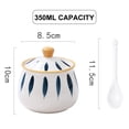 thumbnail image 2 of Ceramic Spice Jar For Kitchen Decor, Porcelain Sugar Bowl With Lid And Spoon, 350ml Capacity Multi-Function Condiment Pots Easy To Clean Dust Protection, 2 of 6