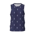 thumbnail image 2 of Easygdp Anchor Heart Blue Men's Mesh Basketball Jersey Quick Drying Sleeveless Shirts Fitted Muscle Tank Tops Sport Round Neck T-Shirt - X-Large, 2 of 9