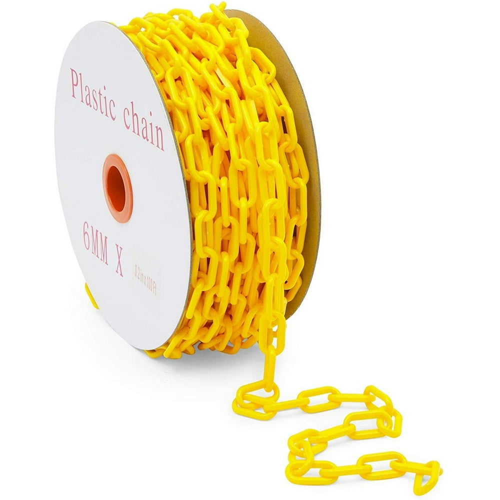 Yellow Plastic Safety Barrier Chain for Outdoor and Indoor Events