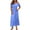 Blue, variant on Womens Sleeveless Off Shoulder Maxi Dress Flowy Fabric Relaxed Silhouette for Vacation Looks White XL