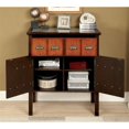 thumbnail image 2 of Furniture of America Table Console Multi-Rangement en Bois Noyer et Chêne, 2 of 4