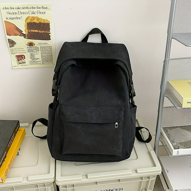 1pc Fashion Sporty Style Backpack, Simple Casual Students Backpack, Large-capacity Travel Backpack For Short-distance Travel, Preppy Versatile Bag