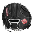 thumbnail image 2 of Wilson 11 First Base Training Baseball Mitt - Right Hand Throw Black/Red, 2 of 5