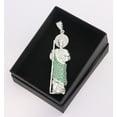 thumbnail image 4 of Dije De Plata 925 San Judas Con Piedra Zirconia Verde 7.5cm, 4 of 4