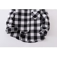 thumbnail image 3 of Toddler Boy Flannel Shirt Baby Long Sleeve Hooded Plaid Button Shirt for 12-18 Months, 3 of 9